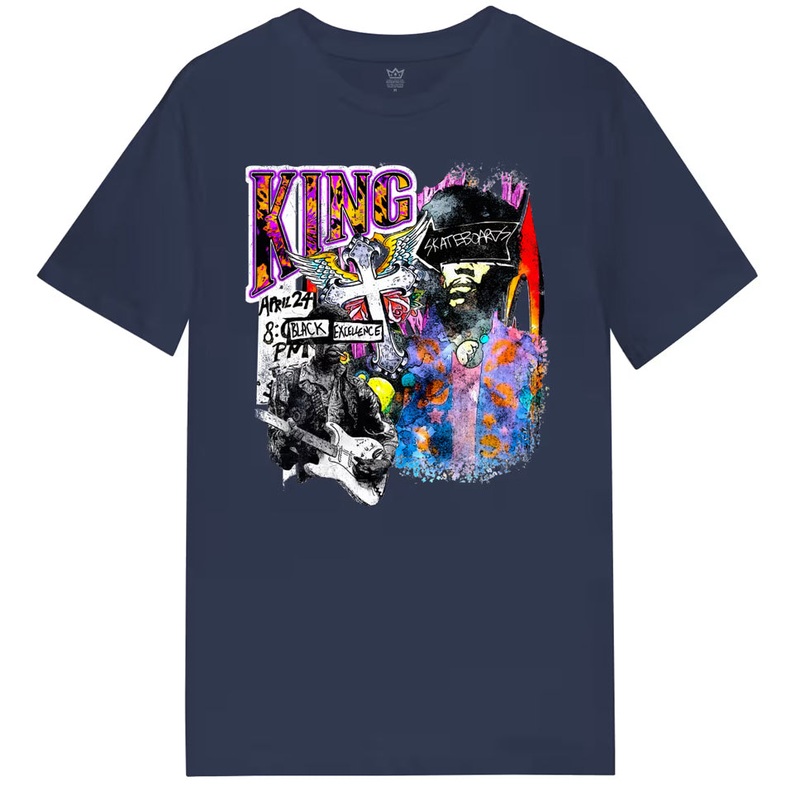 King Skateboards Excellence T Shirt Blue Medium