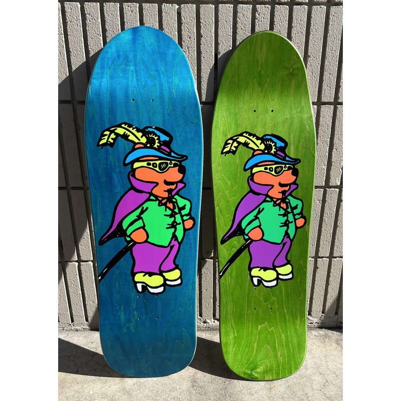 Prime Marc McKee Sticker-O-Rama “WINNIE THE PIMP BEAR” Skateboard Deck Black Stain