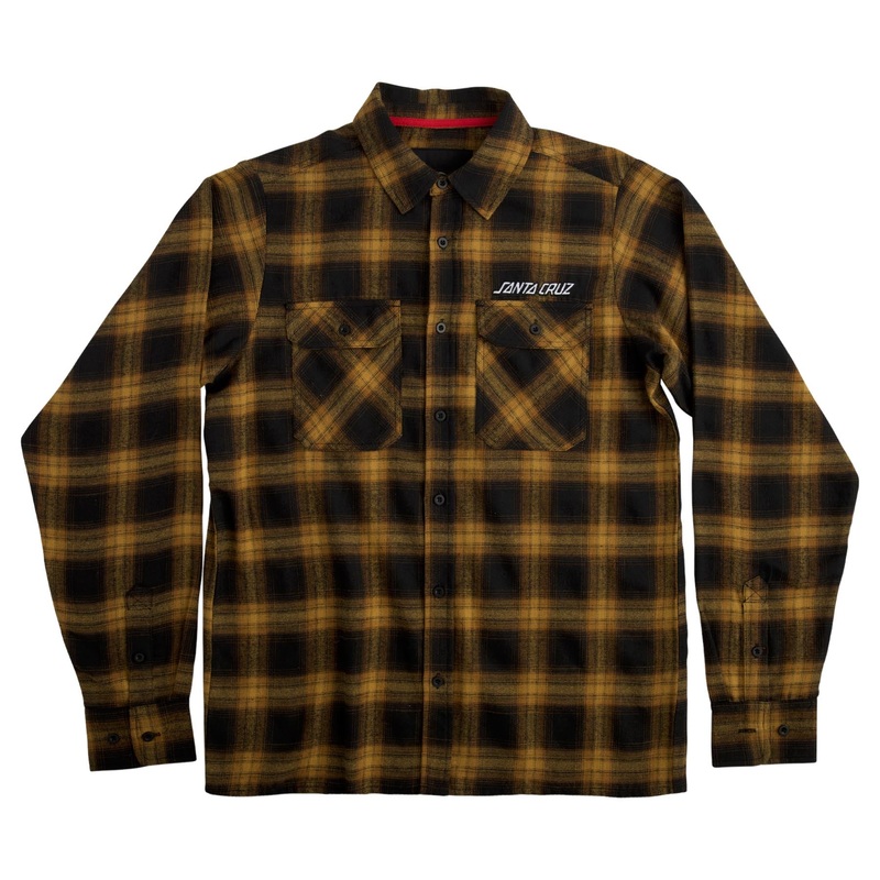 Santa Cruz Stone L/S Flannel Small Black/Brown