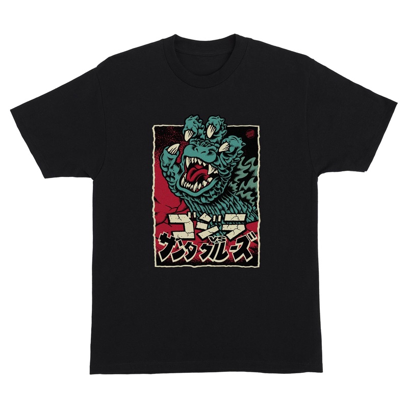 Santa Cruz x Godzilla Hand Front T-Shirt Small Black
