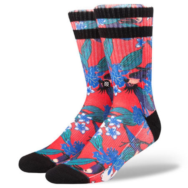 Stance Buggin Crew Socks Red Large