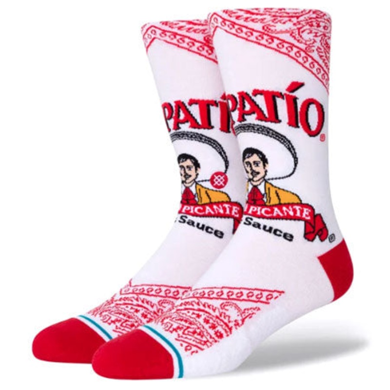 Stance Tapatio Crew Socks White Large