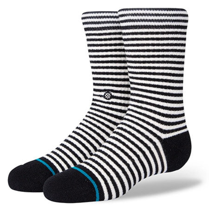 Stance Waffle Kids Crew Socks Black Large