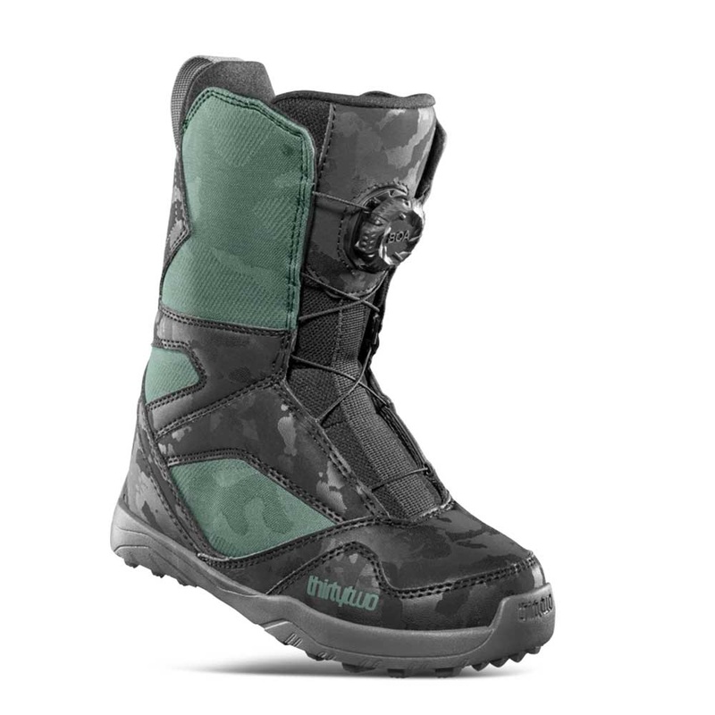 ThirtyTwo Youth Boa Snowboard Boots – 2025 2C Black/Green