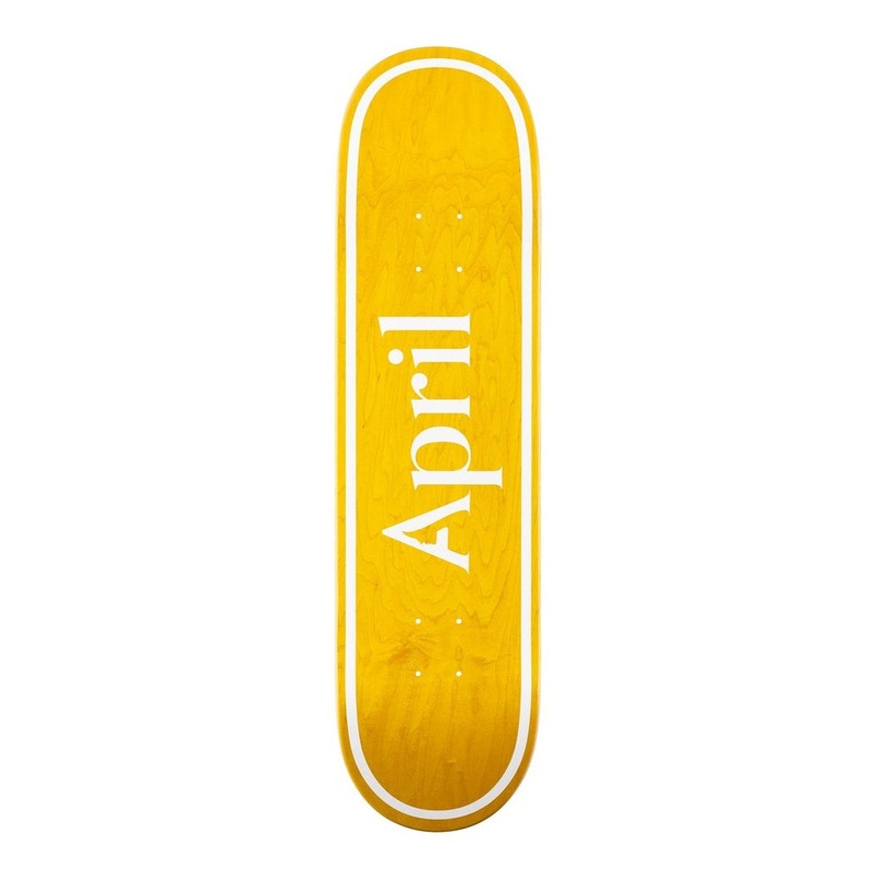 April Team OG Logo Yellow 8″ Skateboard Deck