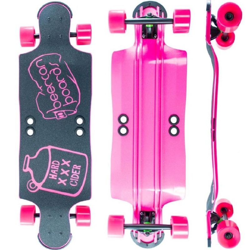Beercan Pink 35″ Hard Cider Drop Down Longboard Complete