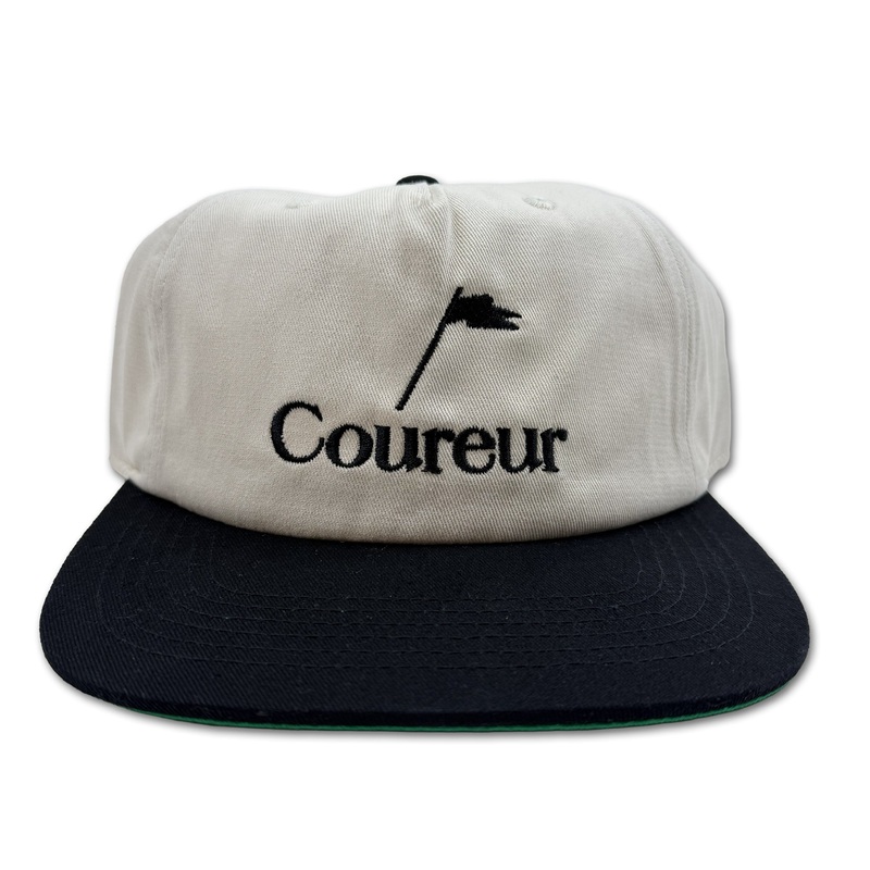 Coureur Goods Pennant Two Tone Snapback Cap Cream/Black