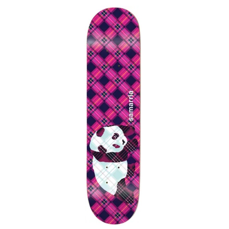 Enjoi Samarria Pink Plaid Panda Deck 8 in 8 in