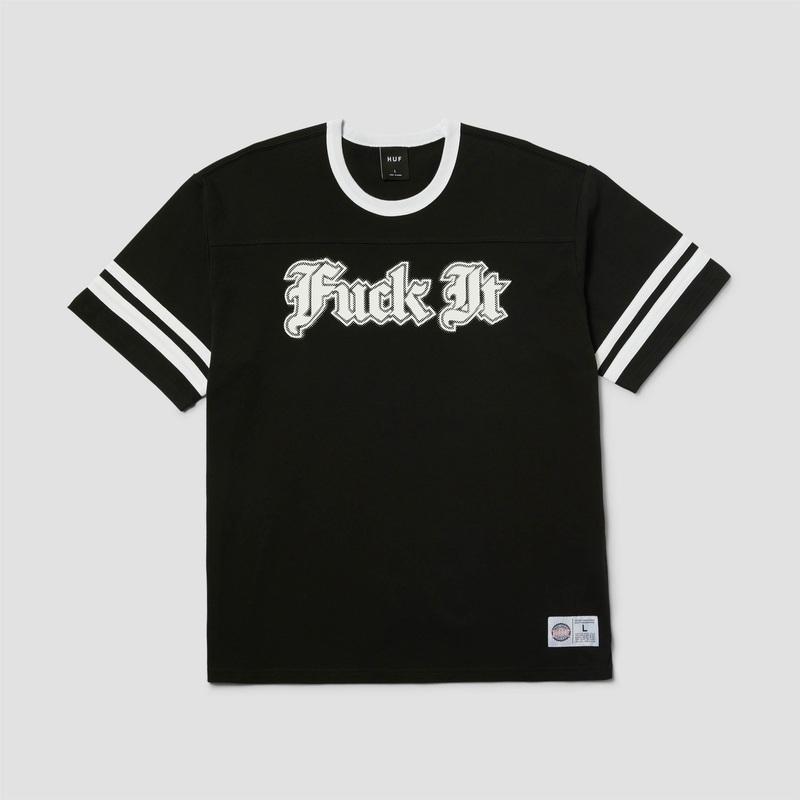 Huf Ives Football Shirt Black Small