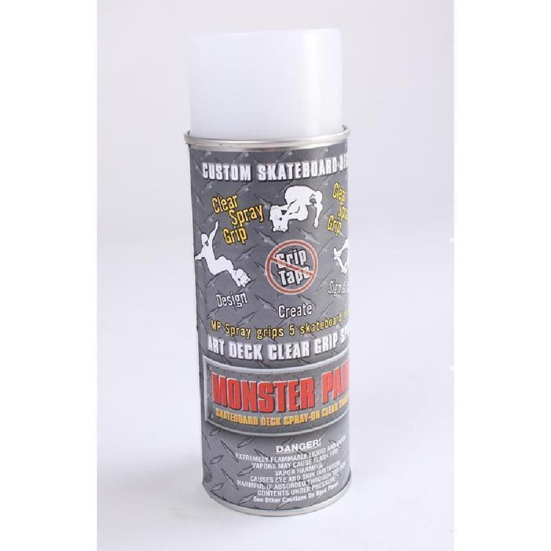 Longboard Skateboard Monster Paint Clear Spray on Griptape