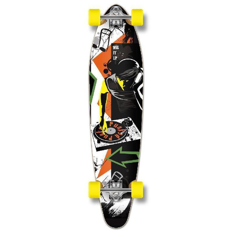 Punked Kicktail DJ Mixitup Longboard Complete Complete