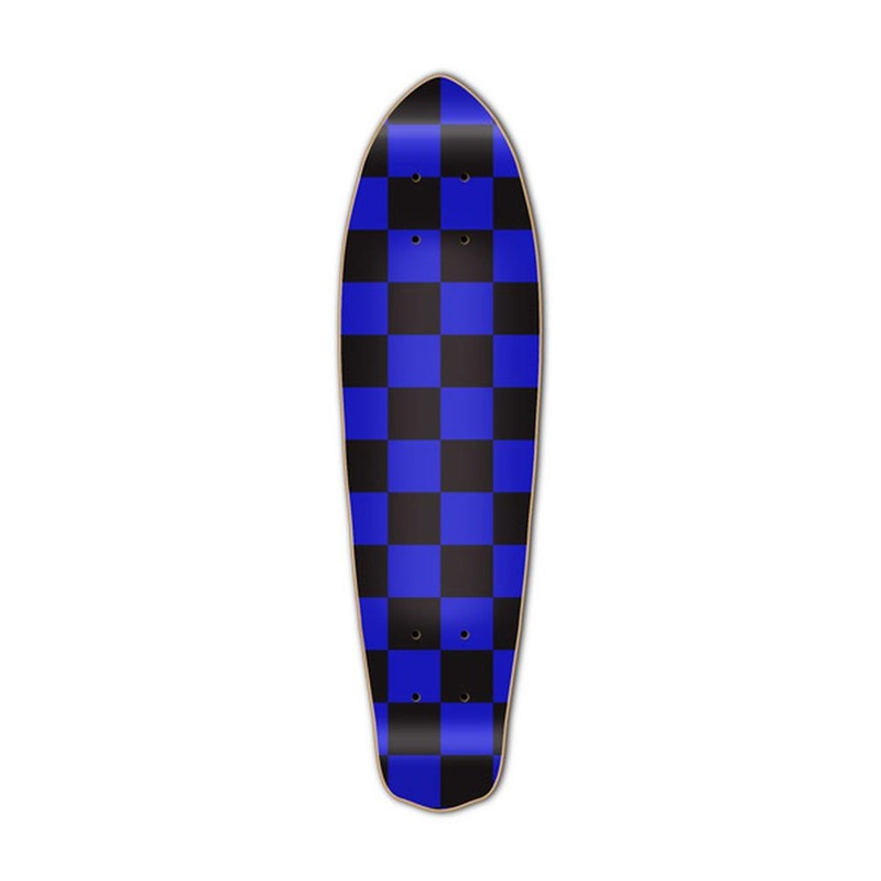 Punked Micro Cruiser  Deck – Checker Blue Deck