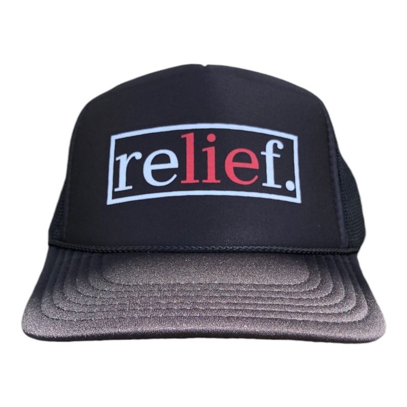 RELIEF “LIE” TRUCKER HAT BLACK OS Black