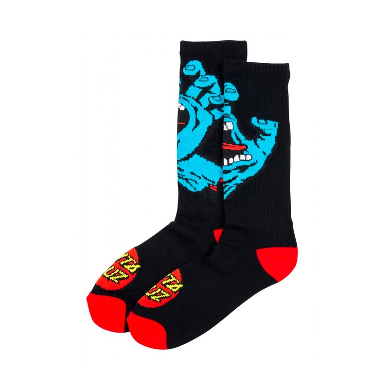 Santa Cruz Socks Screaming Hand – Black