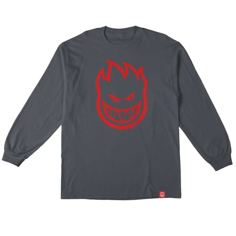 Spitfire Bighead Long Sleeve Shirt – Grey Small Grey