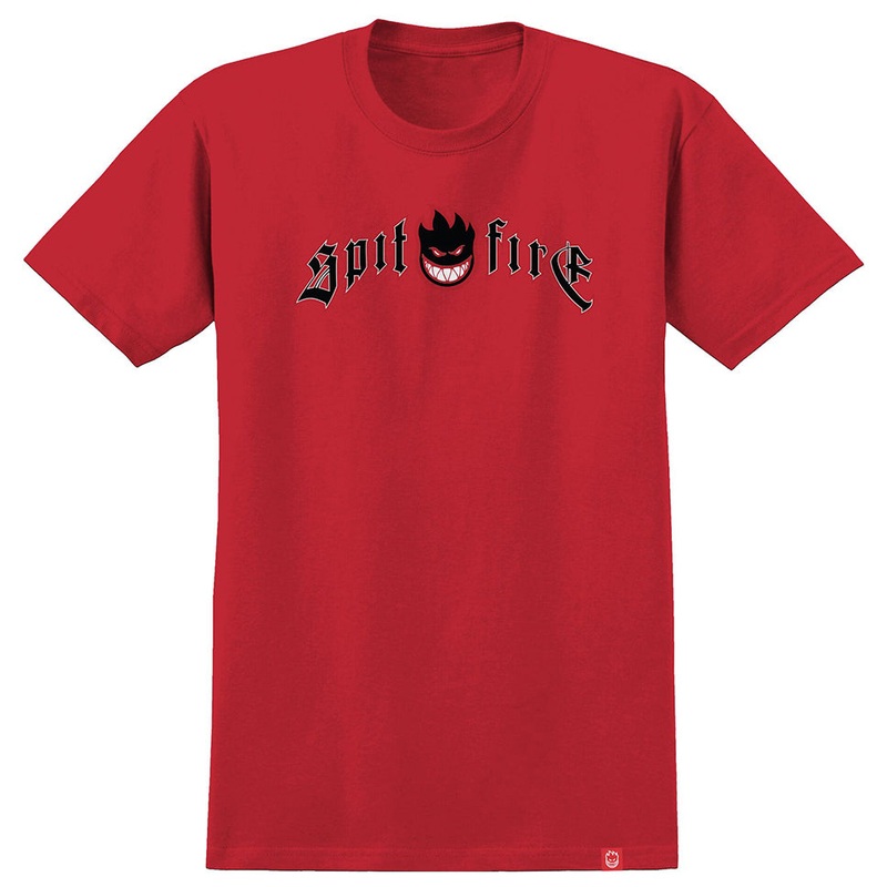 Spitfire Immortal Fire T Shirt Red Small