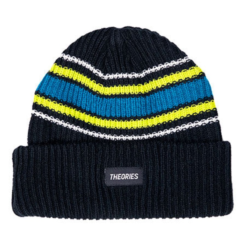 Theories Burst Strip Beanie Black One size fits all