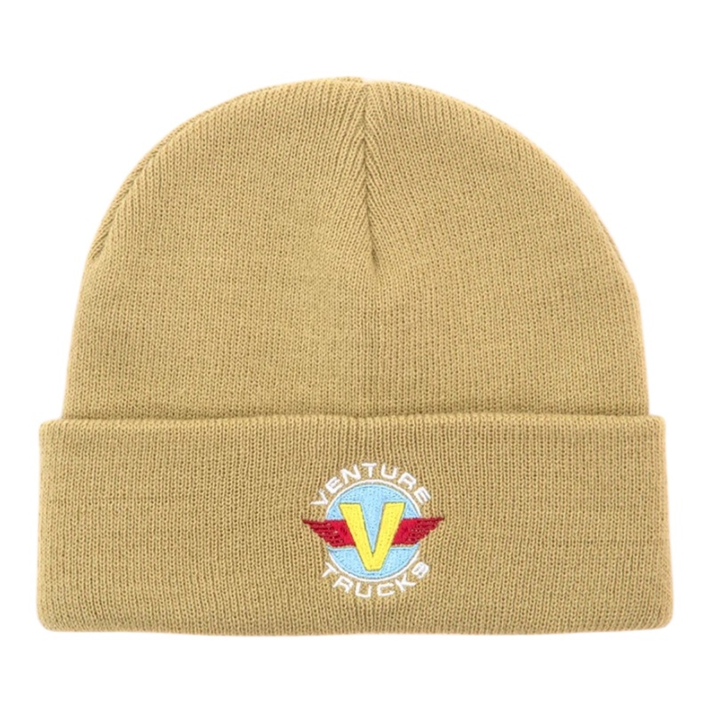 Venture Wings Cuff Beanie (Tan) OS