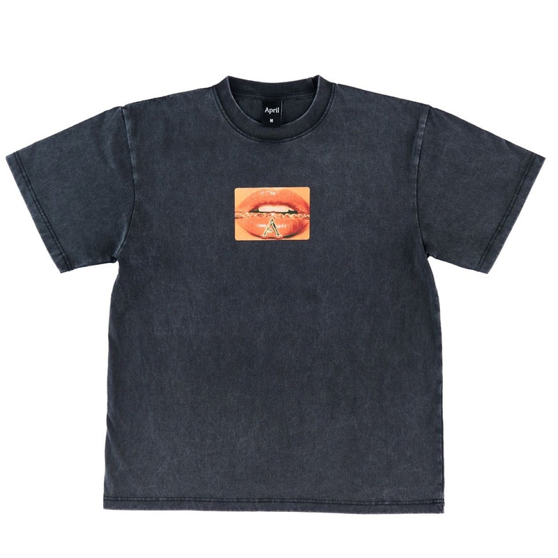 April Skateboards Pendant T Shirt Vintage Black Medium