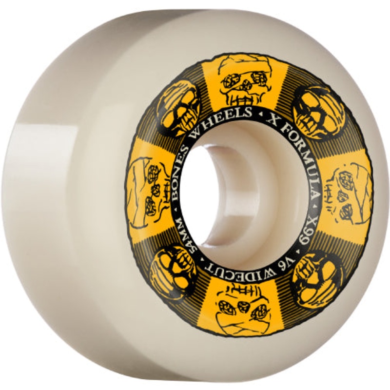 Bones X-Formula V6 Wide-cut Black & Gold Wheels 54MM 99A 54mm