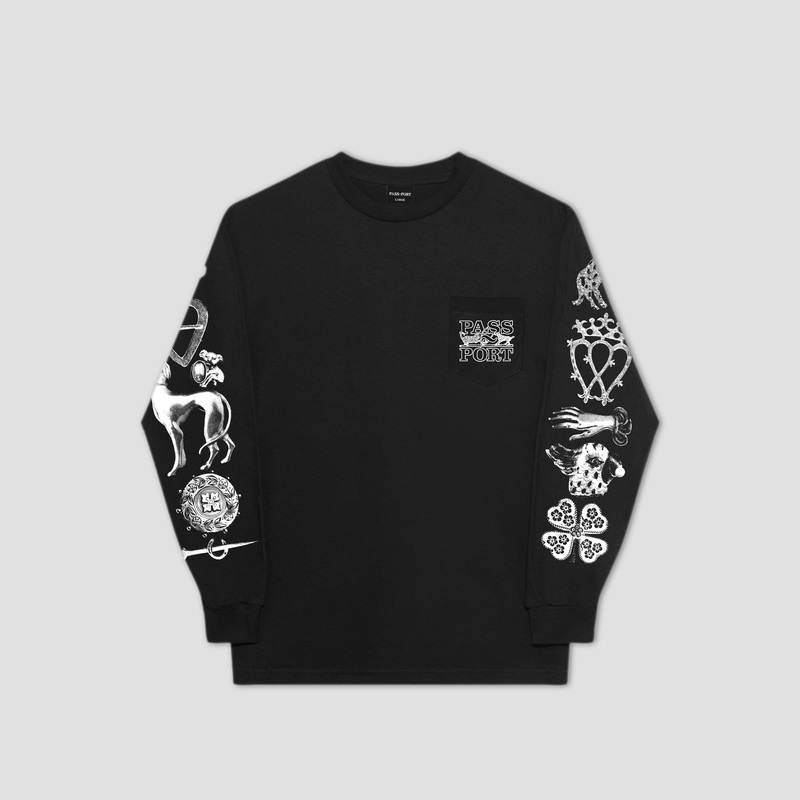 Passport Trinkets Pocket Long Sleeve T-Shirt Black Small