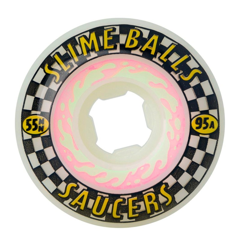 Santa Cruz – 55mm – 95a Slime Ball Saucers Wheels – White