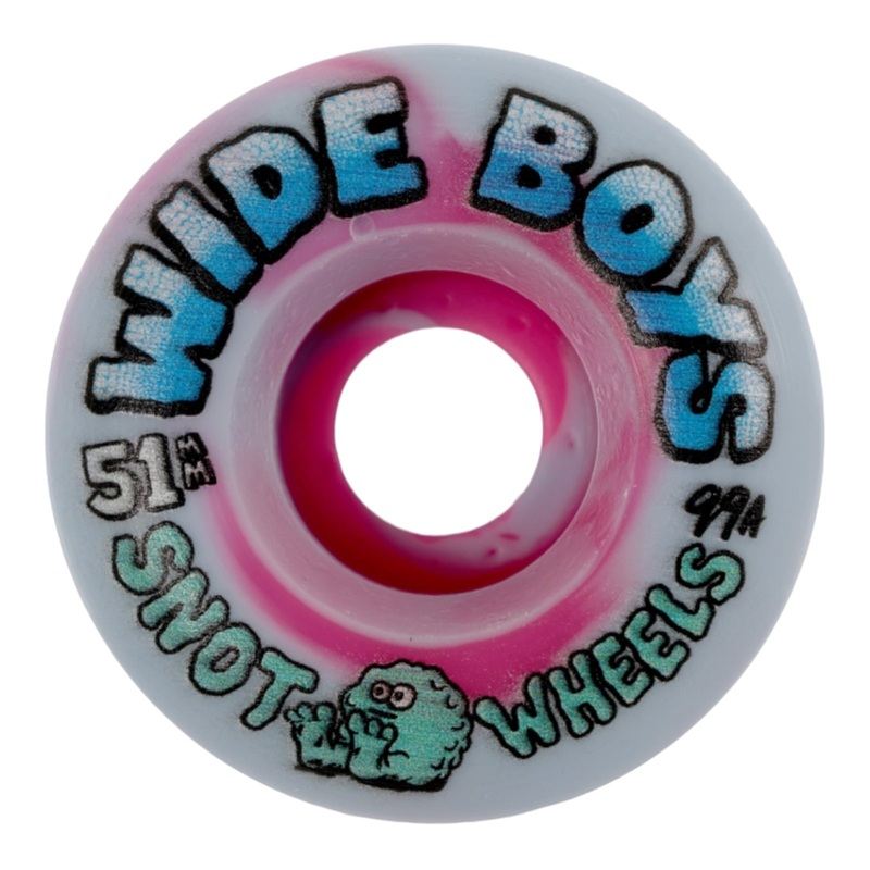 SNOT WHEELS WIDE BOYS BLUE ICE PINK SWIRL WIDE BOYS 51MM 99A 51mm