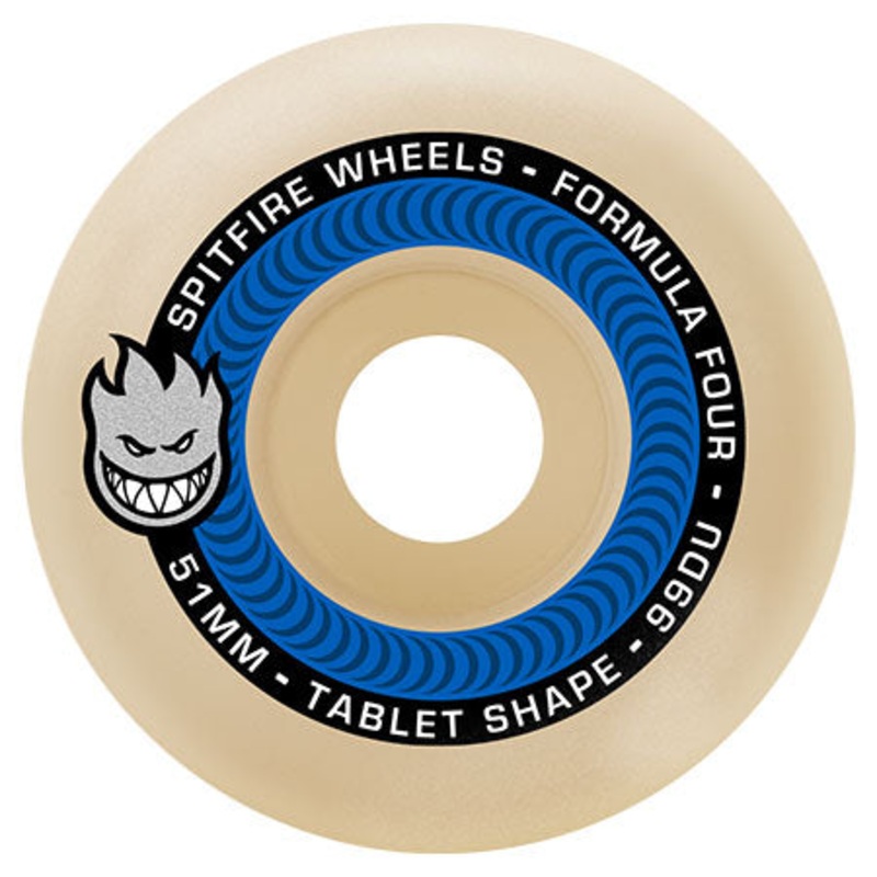 Spitfire Tablets Formula Four 99D Wheels Natural 51mm