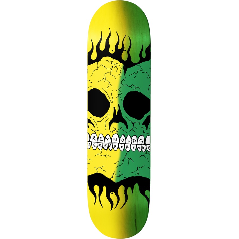 Baker Reynolds Rasta Skull 8.38 Skateboard Deck