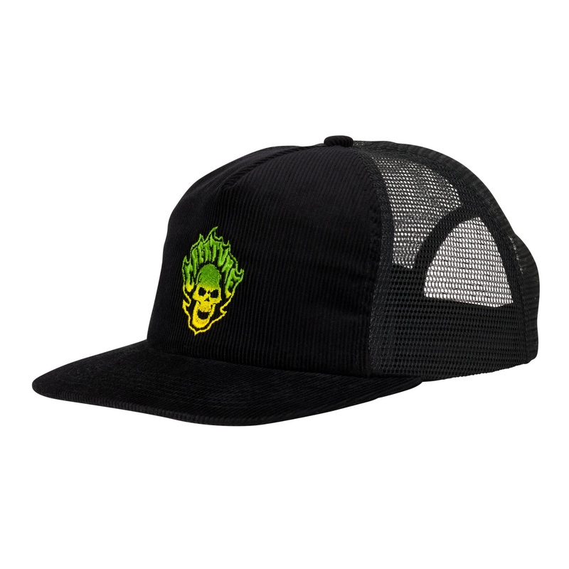 Bonehead Flame Creature Trucker Hat Brown/Tan OS
