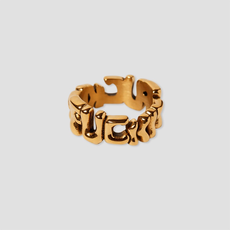 HUF Fuck It Warped Ring Gold 7