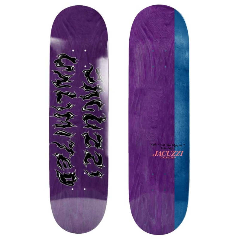 Jacuzzi Skateboards Ice Font Skateboard Deck 8.25″ Deck only 8.25