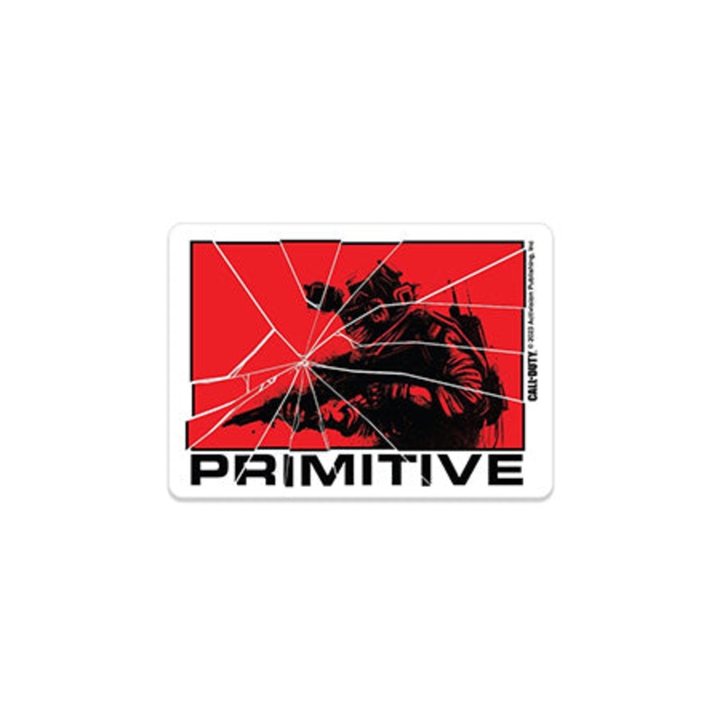 Primitive Skateboarding Primitive x Alpha Sticker Red 5″