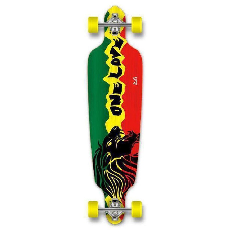 Punked Rasta One Love Drop Through 40″ Longboard Complete