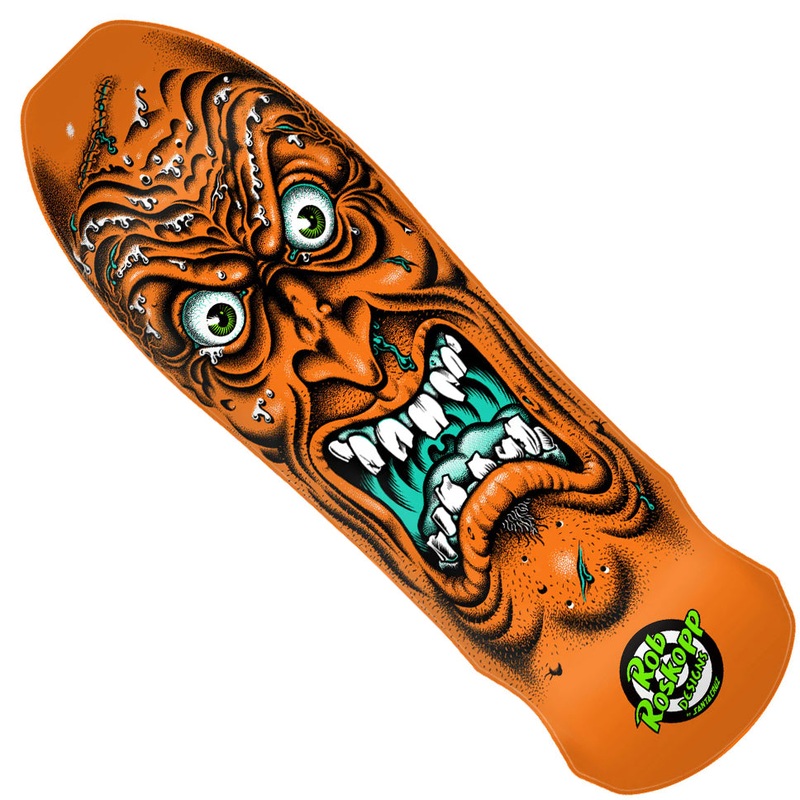 Santa Cruz Roskopp Face Reissue Shaped Deck Dipped Orange 9.5 x 31 WB:15.355