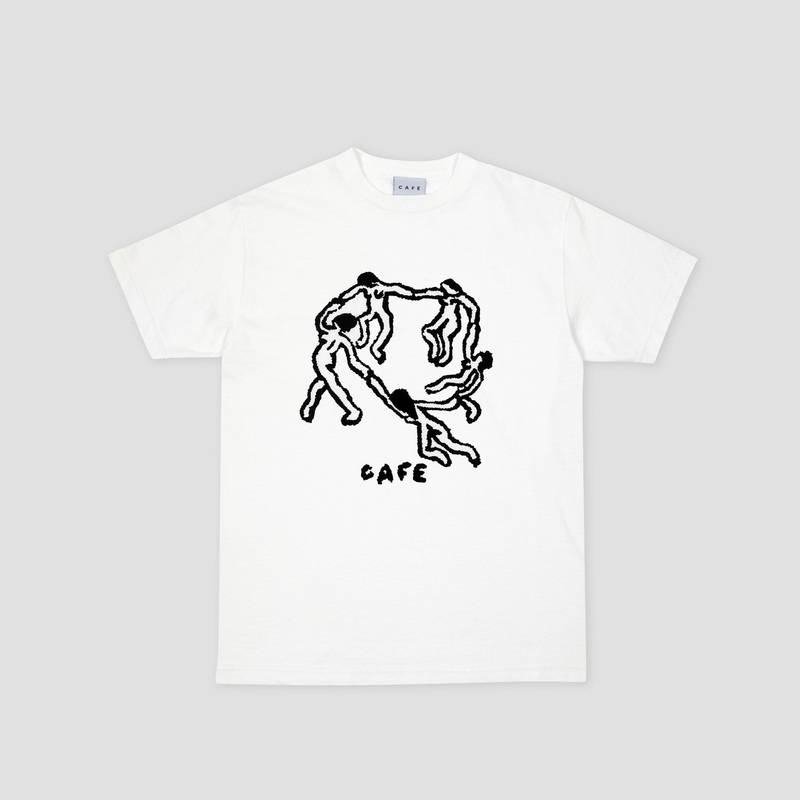 Skateboard Cafe Dance Circle T-Shirt White Small