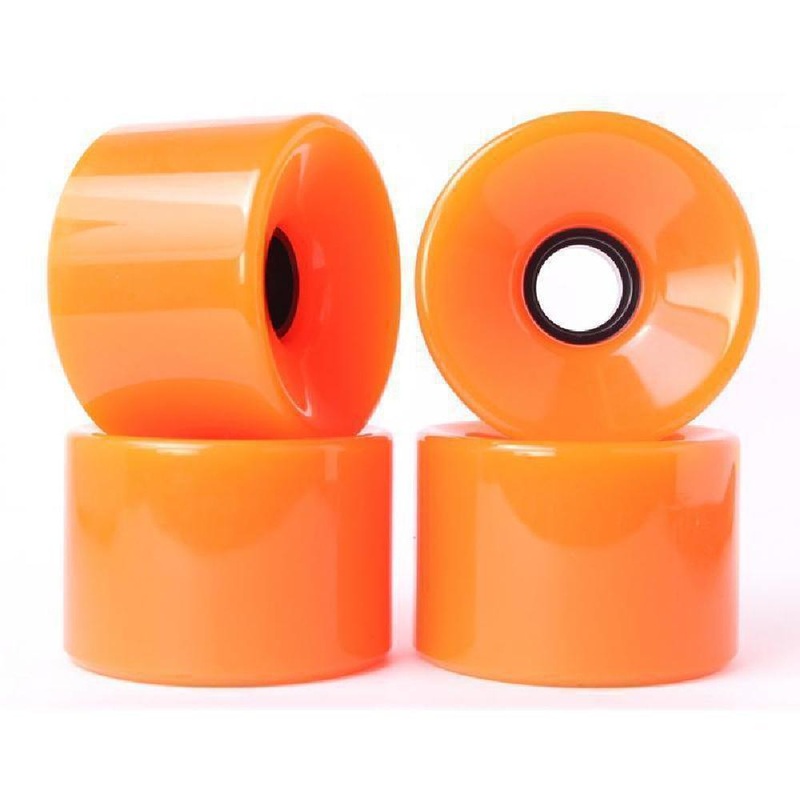Solid Orange Cruiser Longboard Wheels 76mm 78a