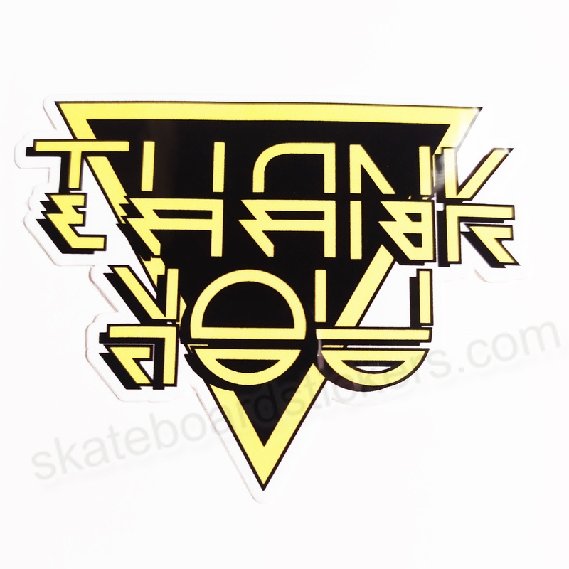 Thank You Skateboard Sticker