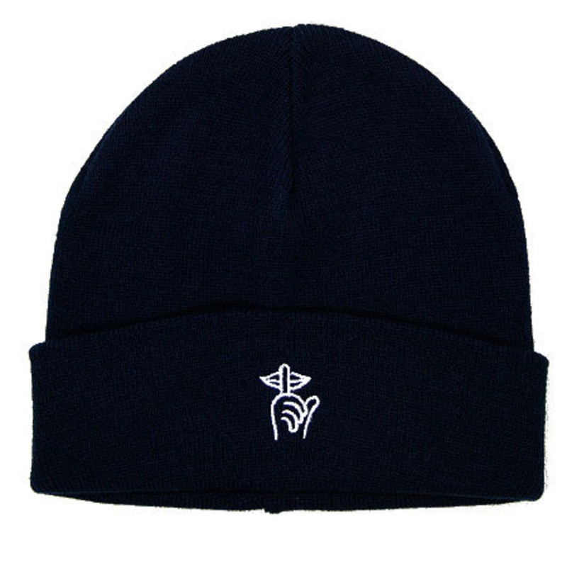 The Quiet Life Shhh Beanie Navy One size fits all