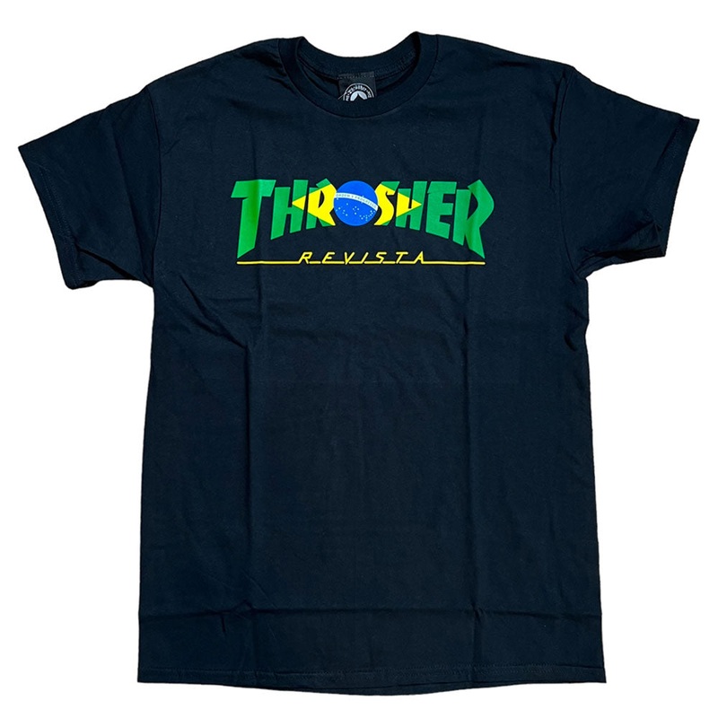 Thrasher Tee Brazil Revista Black MD