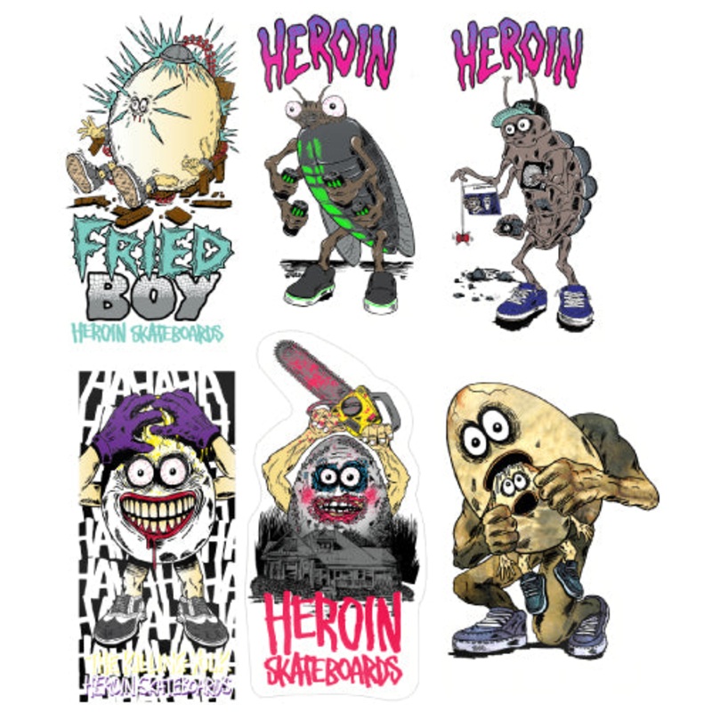 Heroin Fried Boy Stickers – Individual Fried Boy