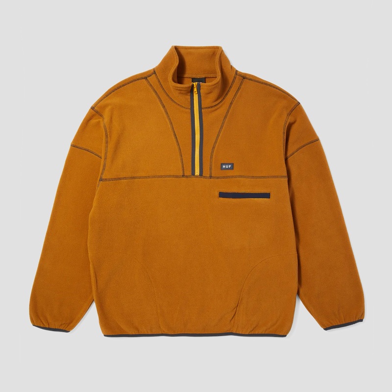 HUF Elysian Quarter Zip Fleece Latte Small