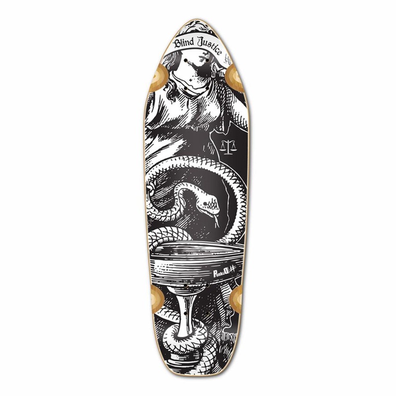 Punked Mini Cruiser Black Blind Justice Deck Deck