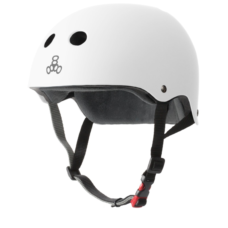 Triple 8 Certified Sweatsaver Helmet (Matte White) XS/S