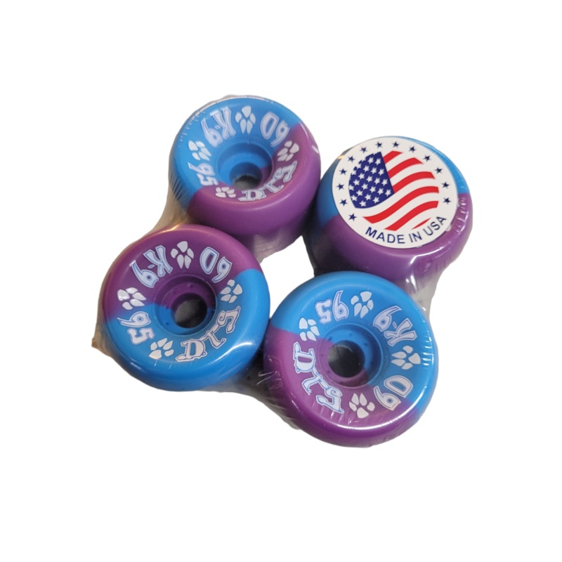 Dogtown K9 skateboard wheels 60mm 95a – PURPLE BLUE SWIRL