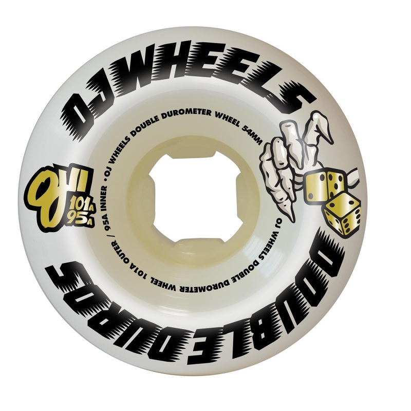 Double Duro 101a/95a White Mini Combo Wheels (54mm) 101A 54 MM