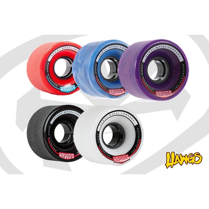 Hawgs “Chubby” 60MM Wheels Blue Swirl