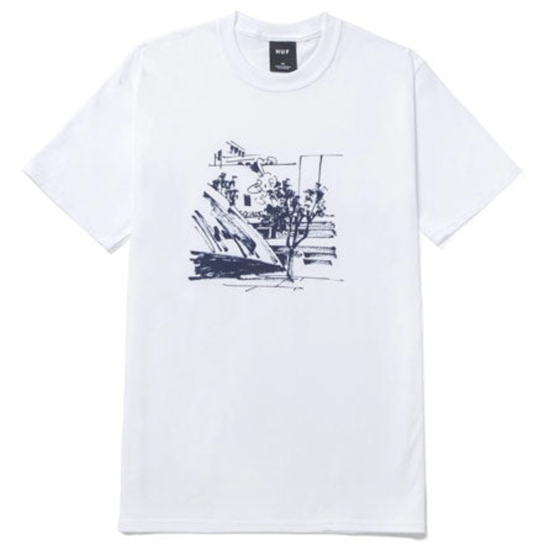 HUF James Jarvis Up T Shirt White Medium