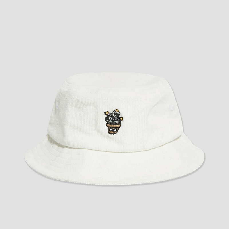 HUF Pot Head Bucket Hat White Large