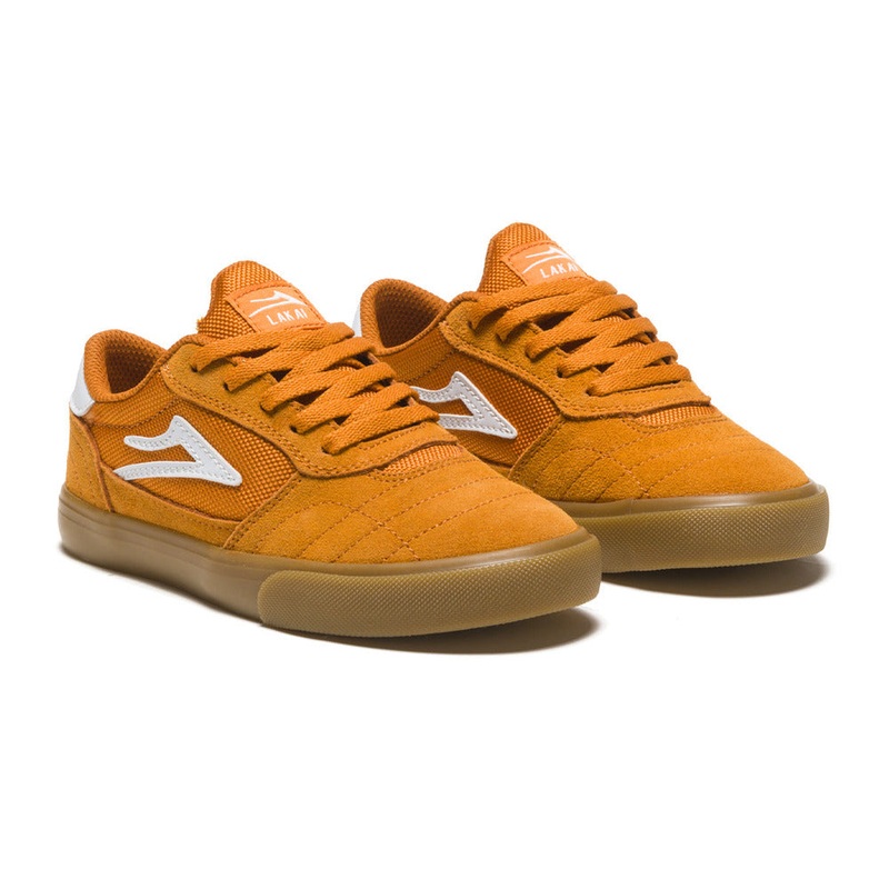 Lakai Cambridge Kids Skate Shoes – Orange Suede 12 Orange Suede